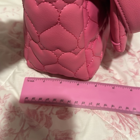NWT Juicy Couture Medium Bling Pink Heart Embossed Purse - Picture 8 of 9